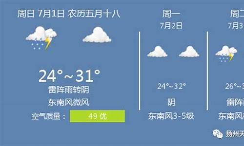 扬州天气预报7天准确_扬州天气预报7天准确一周查询